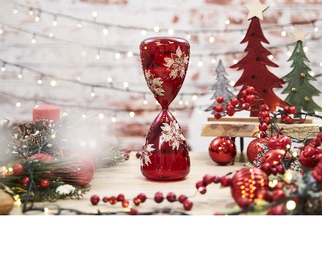 Idea regalo natale clessidra natale rossa