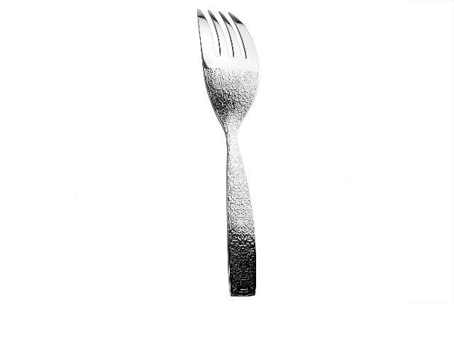 Serving fork dressed steel