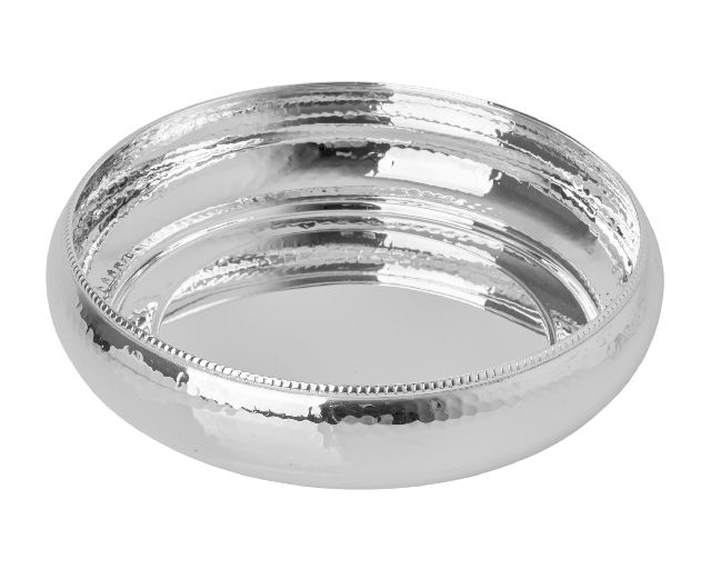 Ciotola tonda silver plated in stile san marco