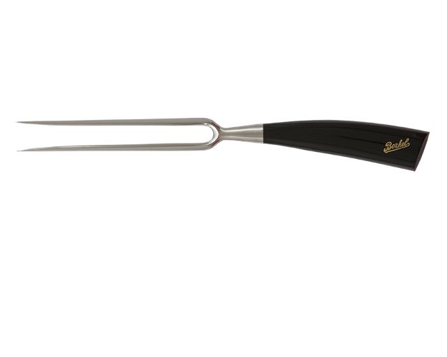 Forchettone elegance acciaio con manico nero