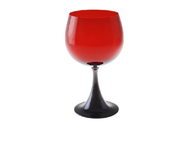 Calice borgogna burlesque vetro di murano mirtillo rosso