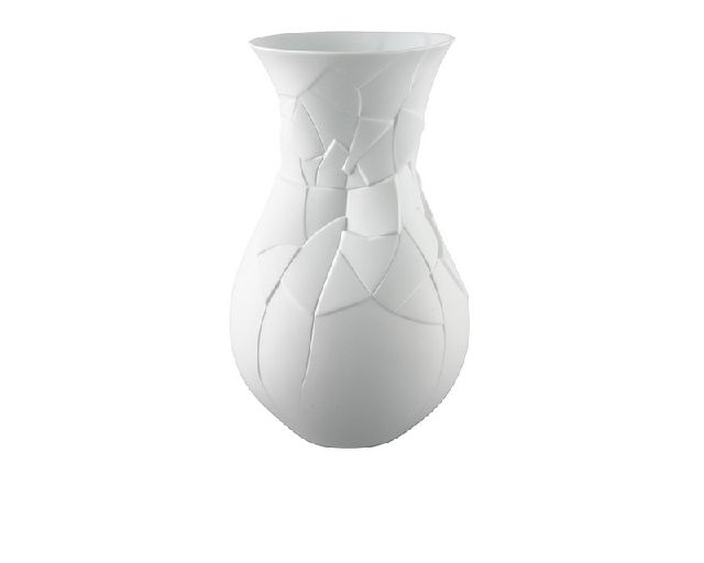 Vase phases porcelain white
