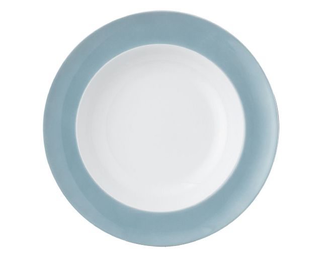 Piatto fondo sunny day soft blue porcellana