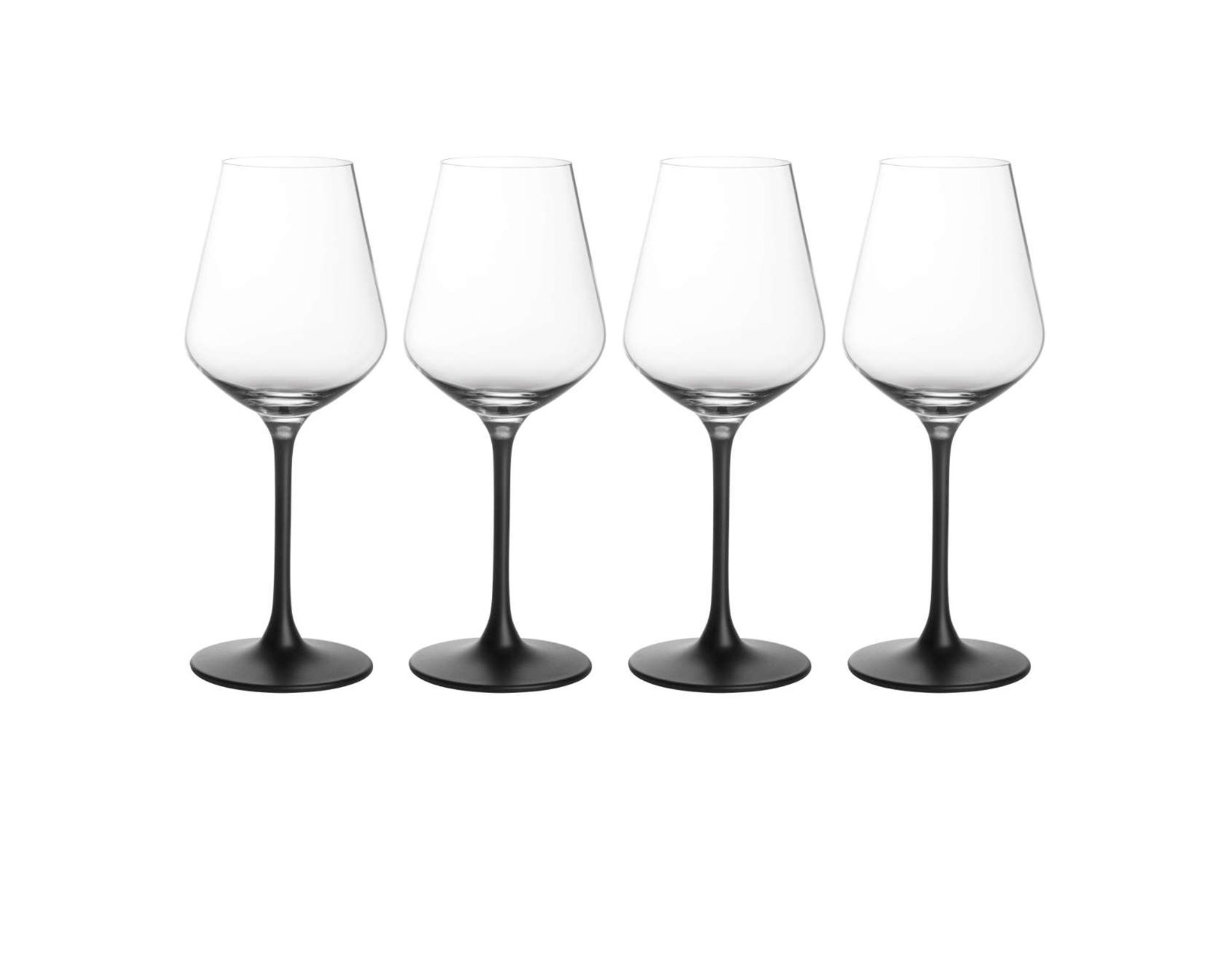 Set Bicchieri Manufacture Rock Nero Cristallo 4 Pezzi Per Vino Rosso Villeroy E Boch