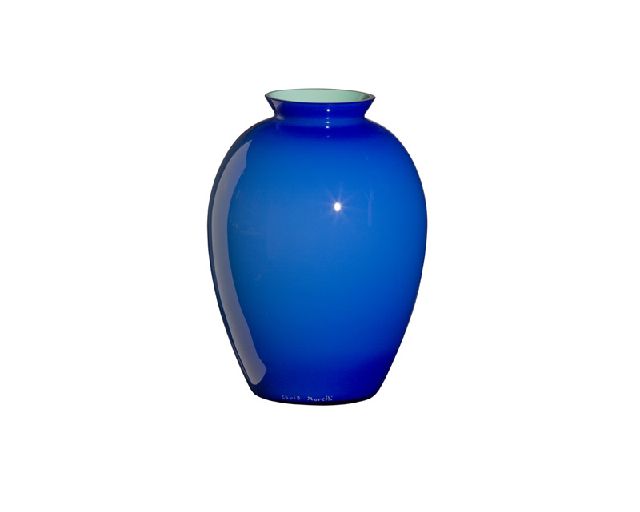 Vase lopas laguna blu murano glass