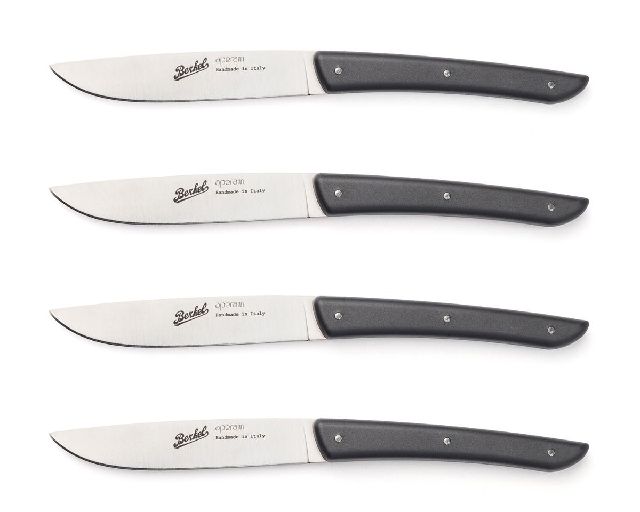 Steak knife set color steel black 4 pieces