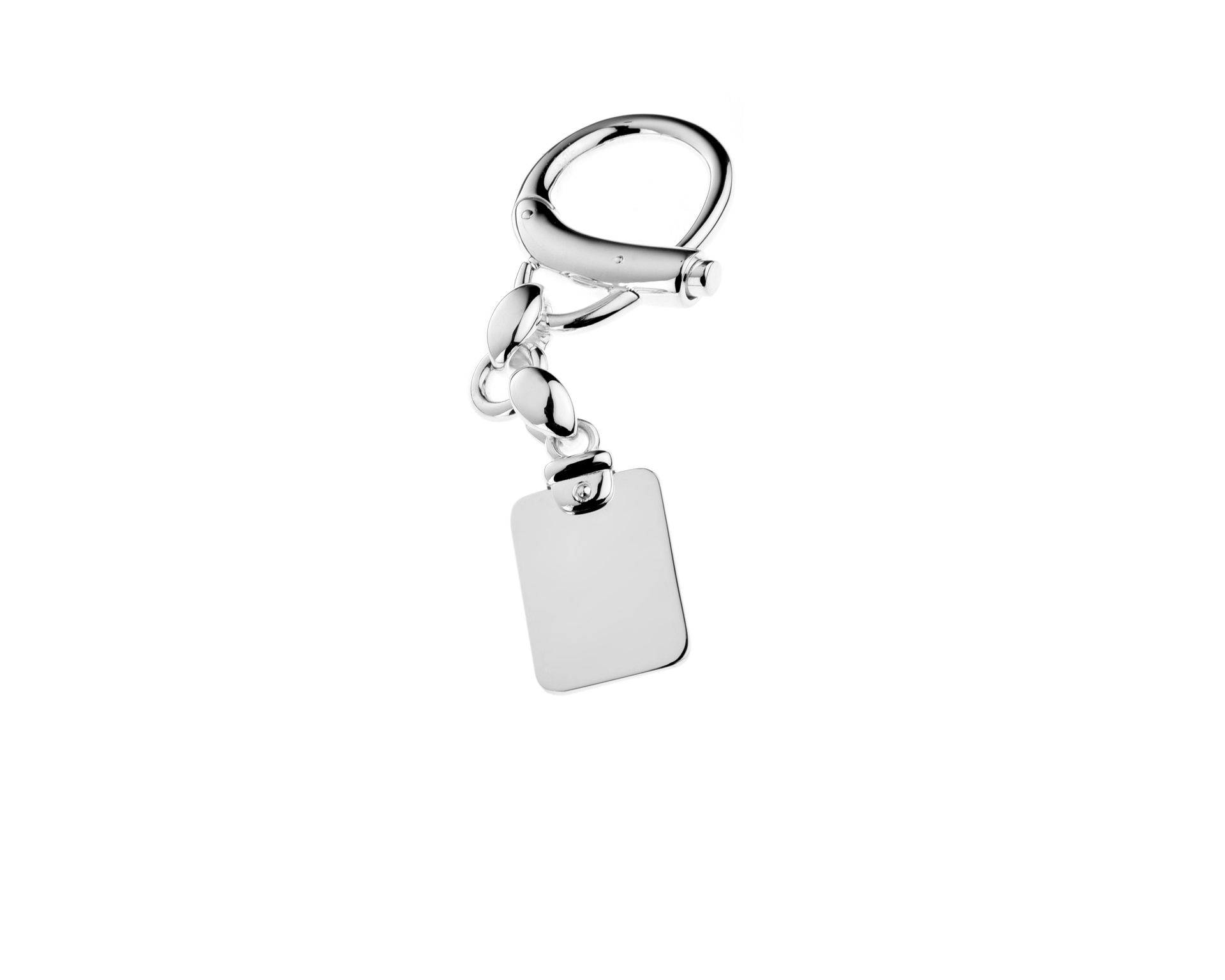 Portachiavi Argento Con Piastrina E Moschettone Selezione Zanolli 131549 834pc446