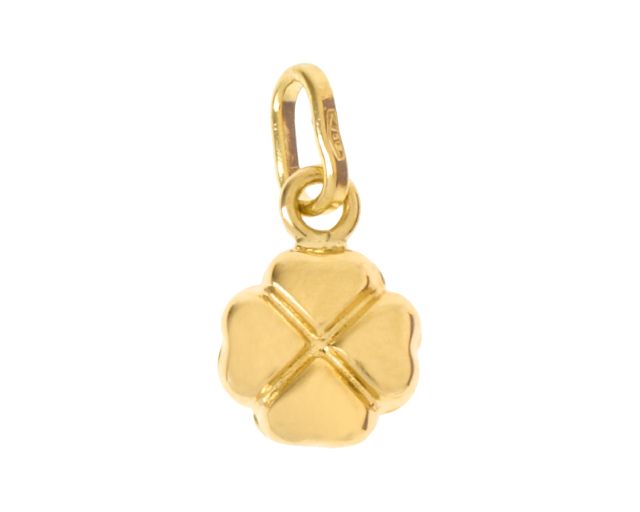 Ciondolo quadrifoglio oro 750‰