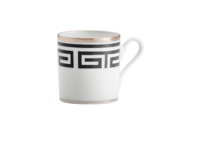 Tazza caffè labirinto nero porcellana