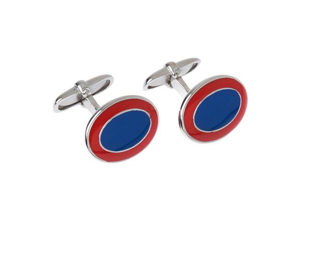 Cufflinks Silver Orange And Blue Enamel Selezione Zanolli 177588 834ge665ab