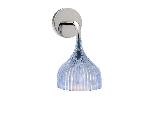 Lampada applique e' azzurra