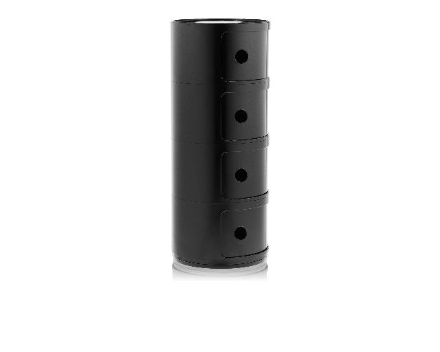 Cassettiera Componibile A Quattro Elementi Colore Nero Kartell