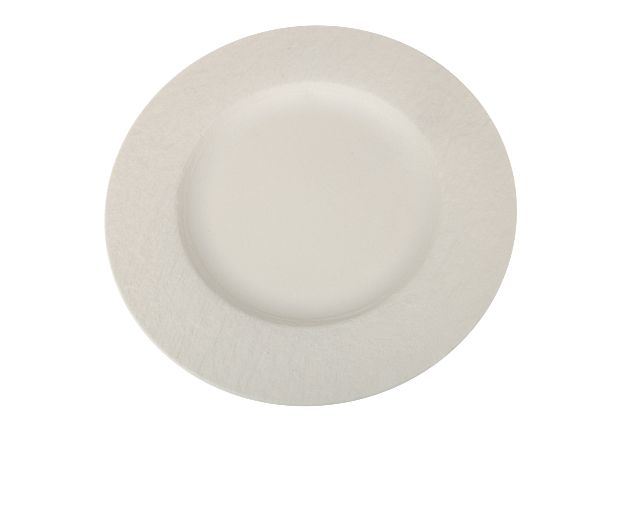 Piatto piano manufacture rock porcellana bianco