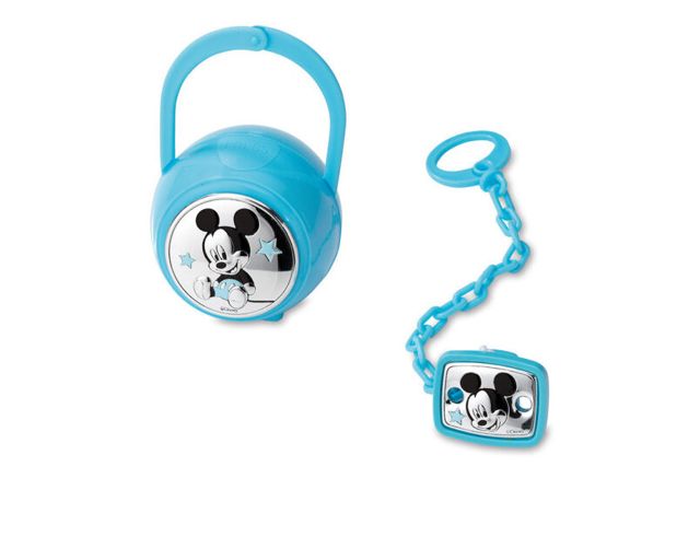 Pacifier box and brooch set mickey mouse