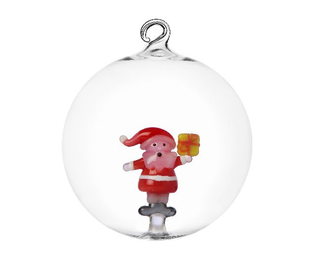 Christmas ball santa claus and yellow g christmas tales