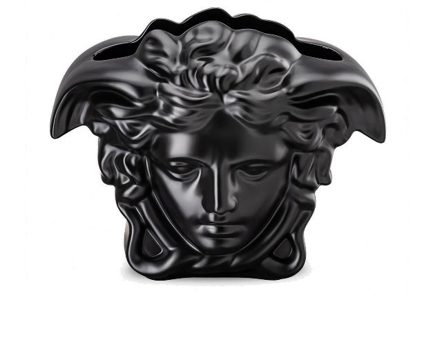 Vase medusa grande porcelain black
