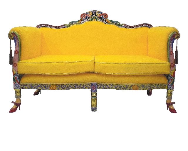 Sofà versailles dipinto a mano