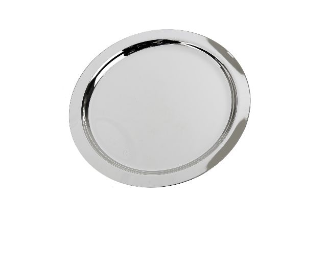Bottle coaster silver plated in cardinal style