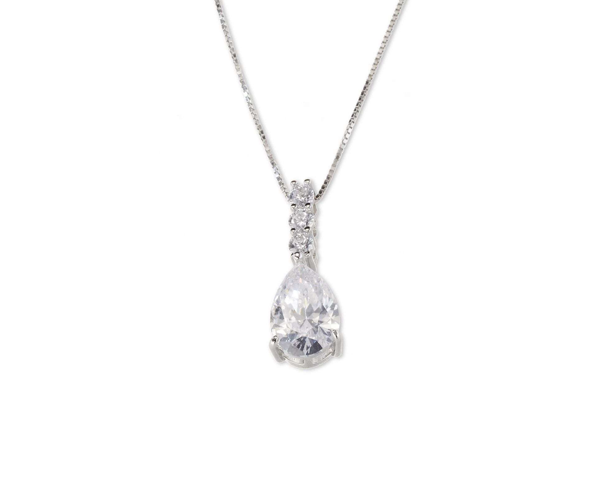 Necklace Silver With White Zircons Sovrani 187431 814j11166