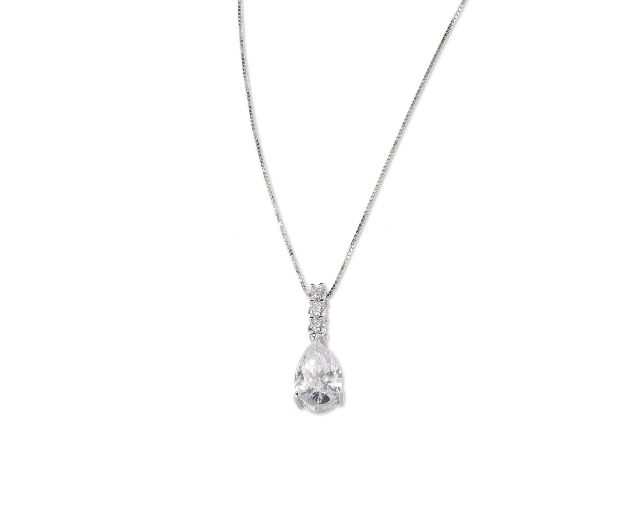 Necklace Silver With White Zircons Sovrani 187431 814j11166