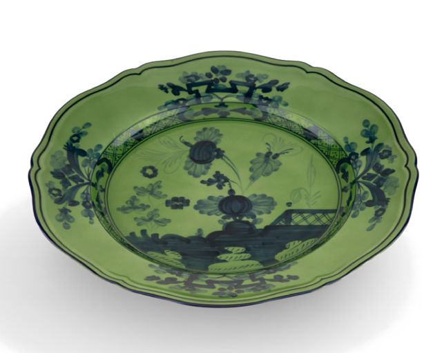 Vassoio Rotondo Oriente Italiano Malachite Porcellana Richard Ginori 180437 F00300vs2100310a57