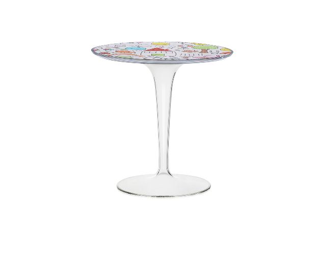 Tavolino tip top con disegno