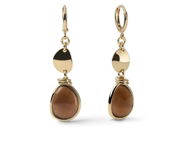 Earrings classica in gilded bronze