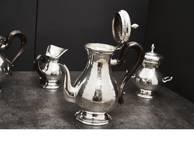 Coffee Service Silver 4 Pieces Zanolli Vintage 173849 Us0004555