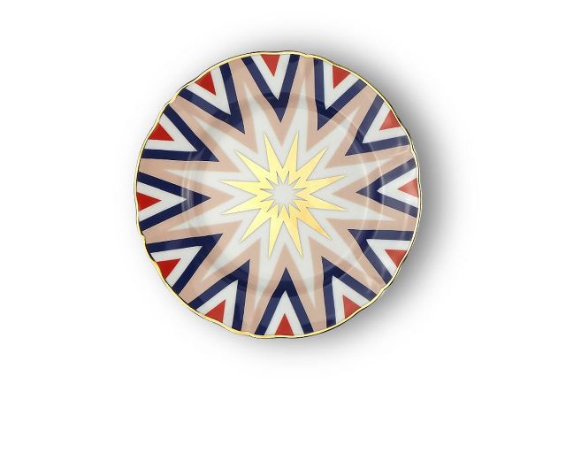 Dessert plate abracadabra folgore porcelain