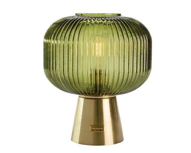 Lampada ogivale a ricarica usb verde