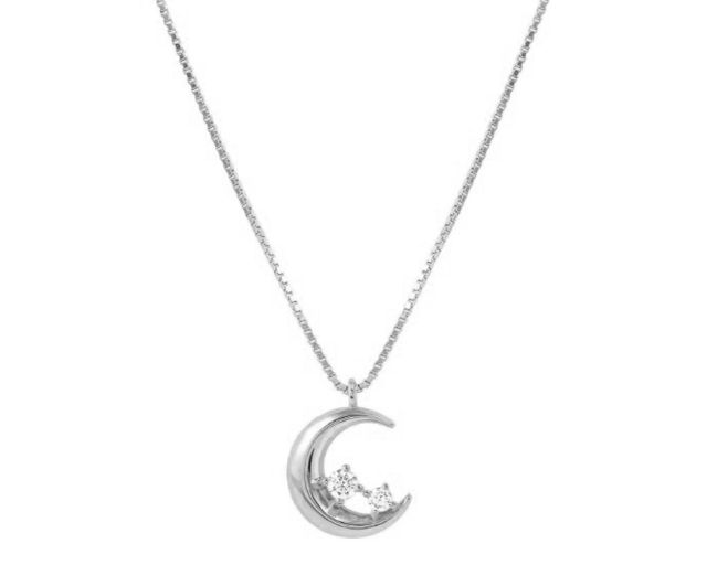 Collana dreams beats argento luna con zirconi