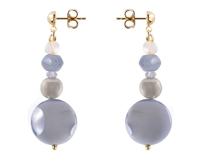 Orecchini frame vetro di murano blu