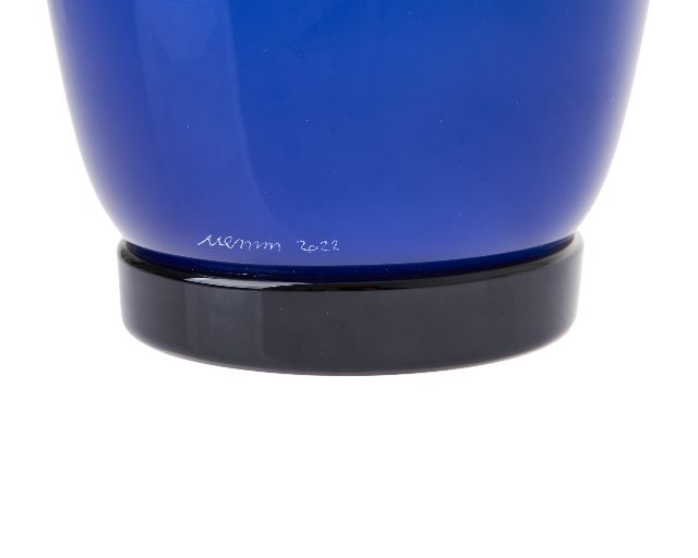 Vaso Opalino Vetro Di Murano Zaffiro E Lattimo Venini 170905 93170622zala