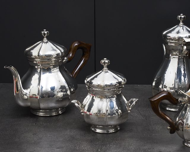 Tea And Coffee Service Silver 4 Pieces Zanolli Vintage 189644 Us0008499