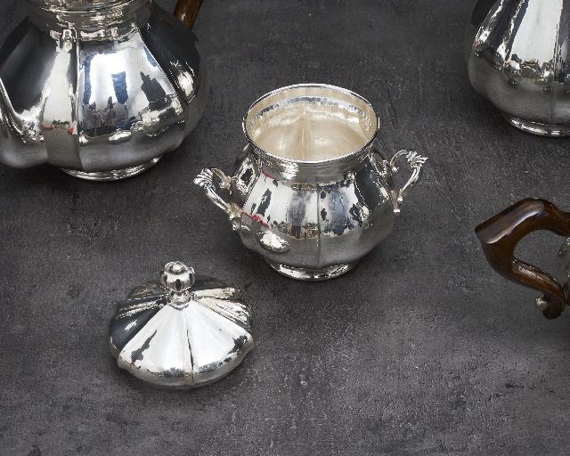 Tea And Coffee Service Silver 4 Pieces Zanolli Vintage 189644 Us0008499