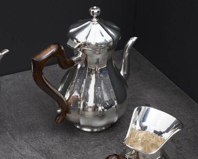 Tea And Coffee Service Silver 4 Pieces Zanolli Vintage 189644 Us0008499