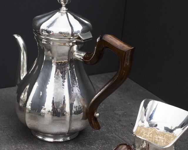 Tea And Coffee Service Silver 4 Pieces Zanolli Vintage 189644 Us0008499