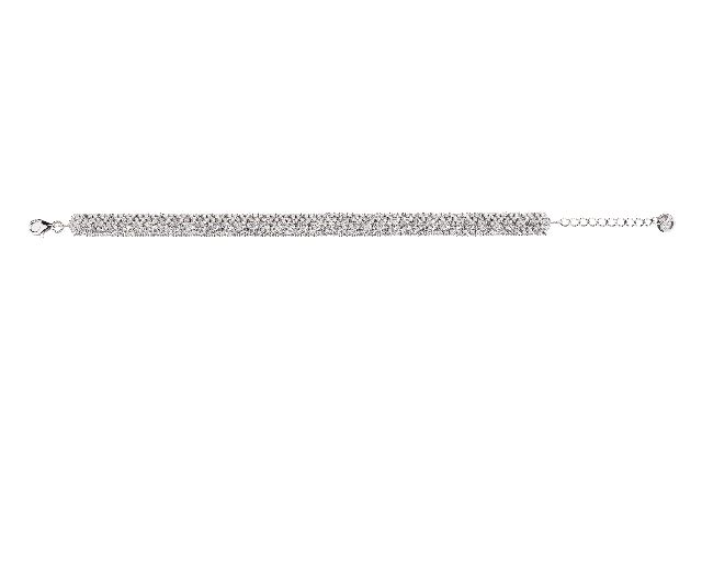 Bracciale argento con pavè di zirconi bianchi