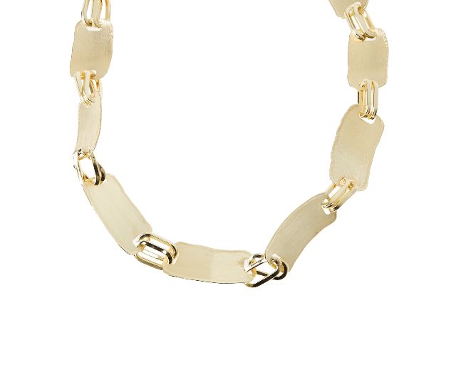 Collana argento dorato satinato
