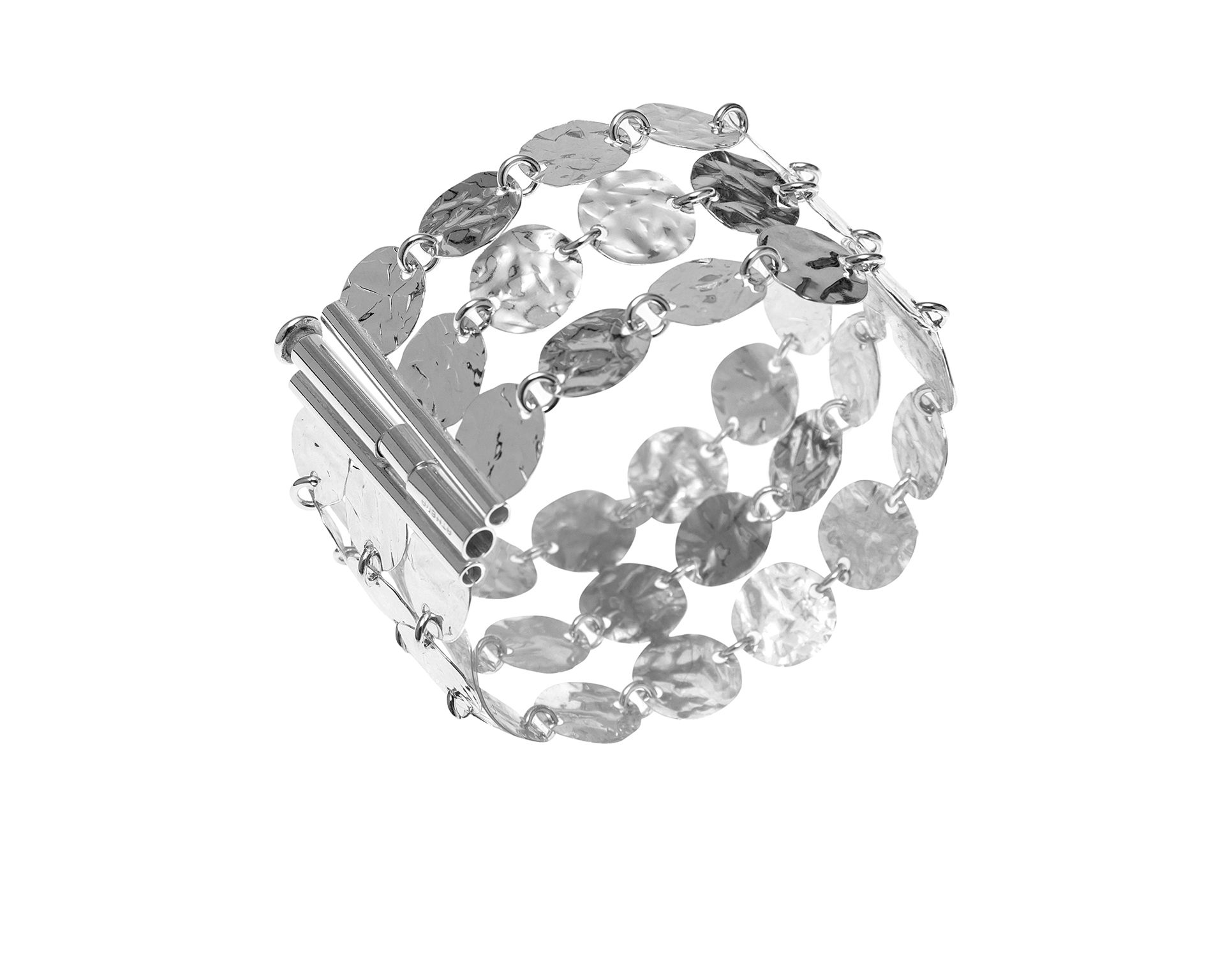 Bracelet Lulu Silver With Hammered Rounds Selezione Zanolli 173070 922br3005