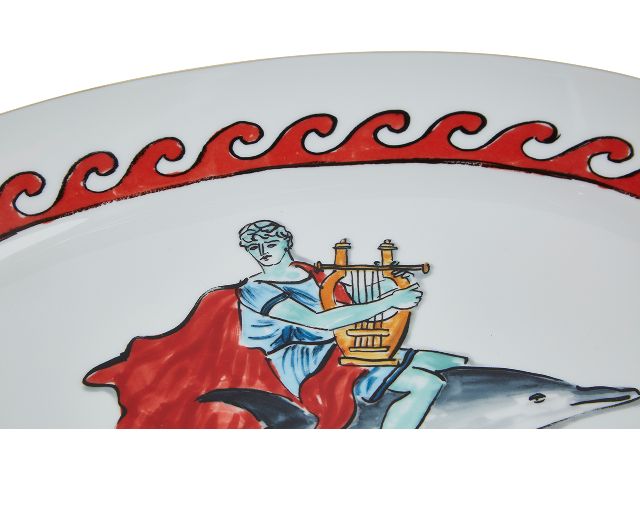Oval Tray Il Viaggio Di Nettuno Porcelain Dolphin White Richard Ginori 161771 F00400vs1300340b42