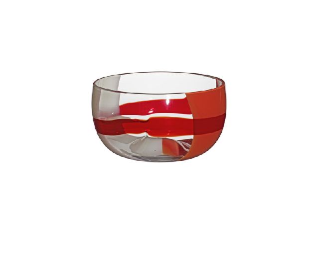 Coppetta mignon vetro di murano avorio arancio rosso