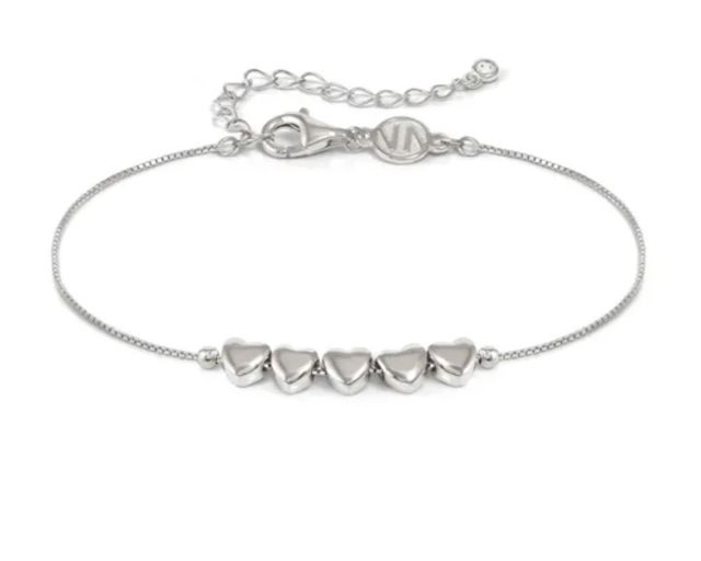Bracelet armonica silver hearts