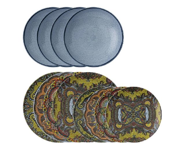 Servizio piatti mandala porcellana 12 pezzi