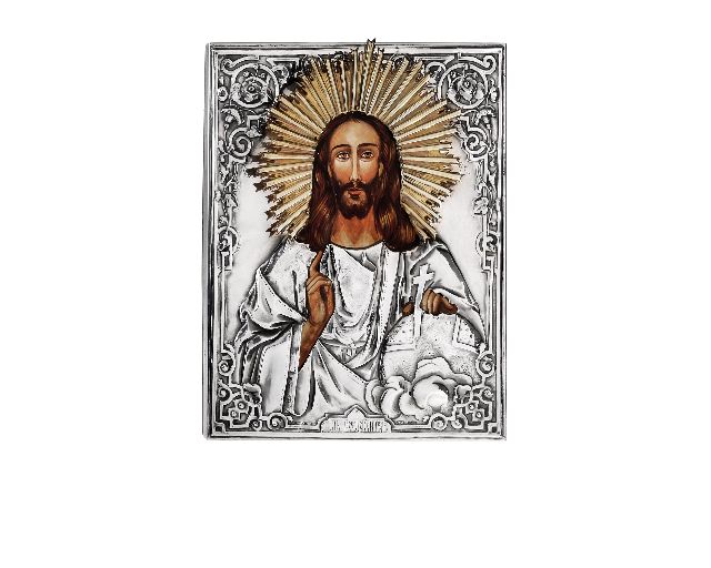 Cristo pantocratore argento