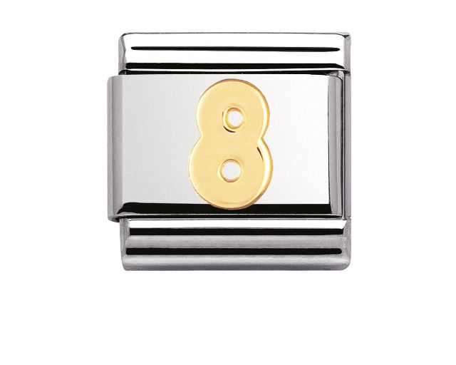 8 number composable steel and gold