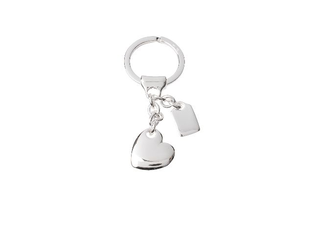 Portachiavi Cuore Argento Con Piastrina Selezione Zanolli 165456 834pc417