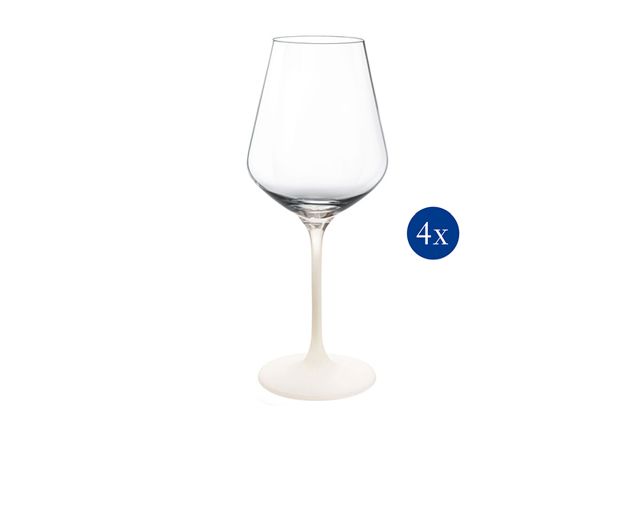Set bicchieri manufacture rock bianco cristallo 4 pezzi per vino rosso