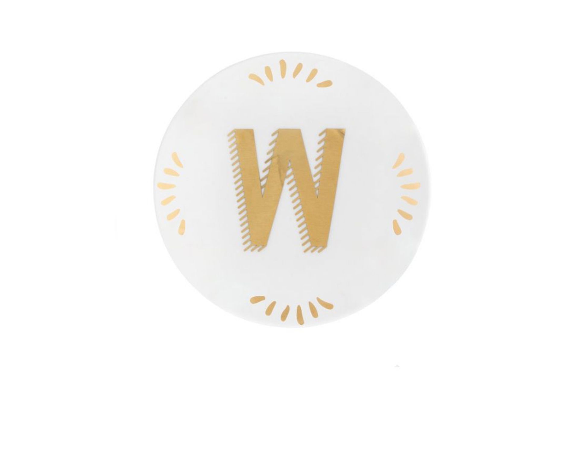Piattino Lettering Porcellana Lettera W Bitossi Home 162615 954let00023