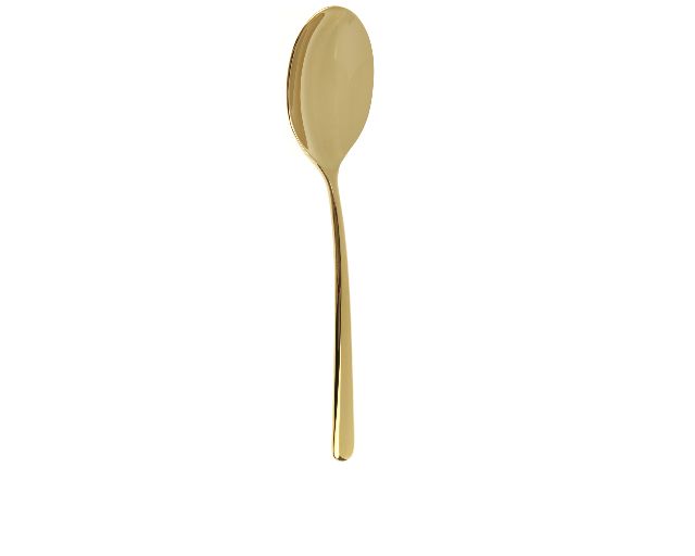 Cucchiaio tavola linear gold acciaio